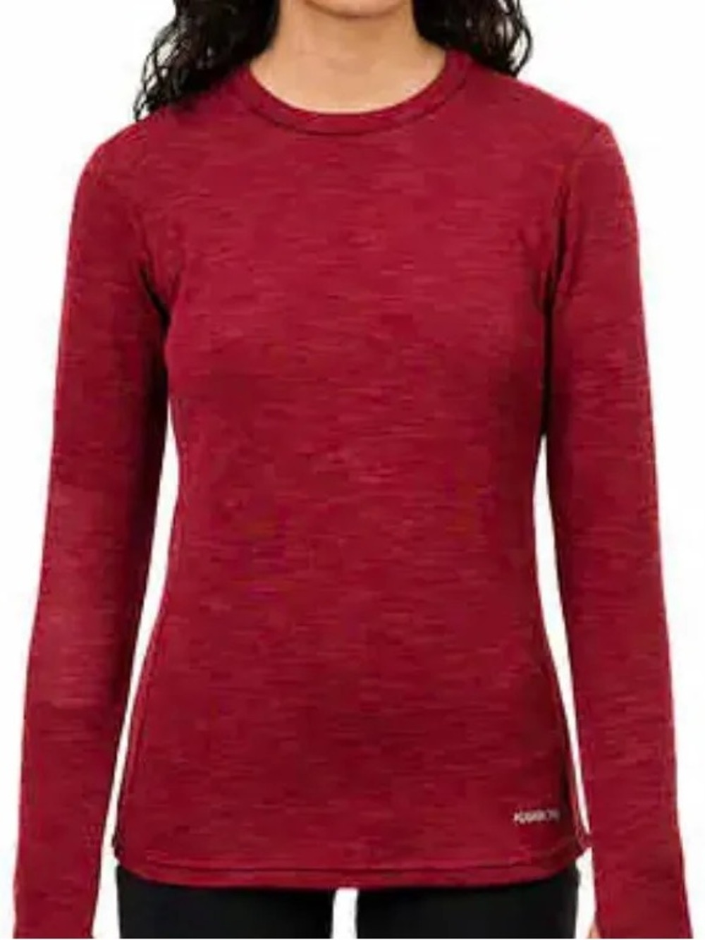 Karbon Ladies' Long Sleeve Thermolite Active Top, Red, Mediume- NWT